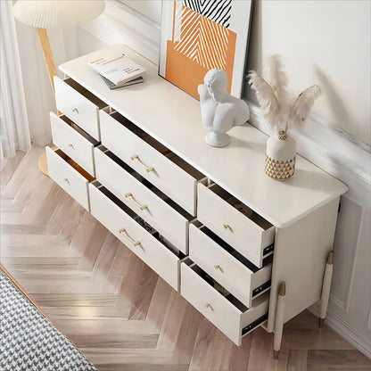 Luxury White Modern Bedroom Solid Wood Furniture Wardrobe Cabinet Dresser Drawer