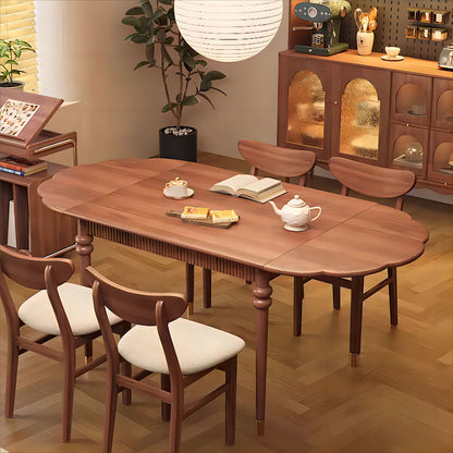 Space Saving Furniture Solid Wood Modern Wooden Extendable Dining Table